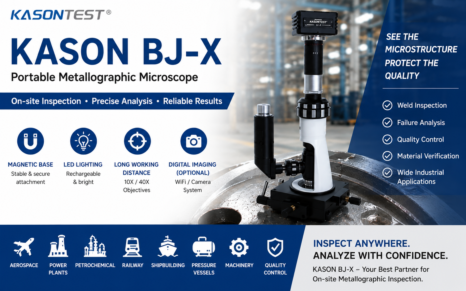How Can ASTM E3 & ASTM E407 Compliant Portable Metallographic Microscopes Improve On-Site Metallographic Inspection?